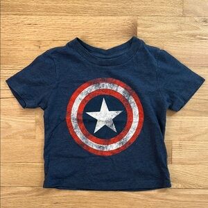 Kids Blue Captain America T-Shirt